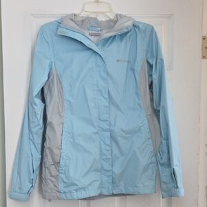 Columbia Women's Sky Blue and Gray Ski Jacket